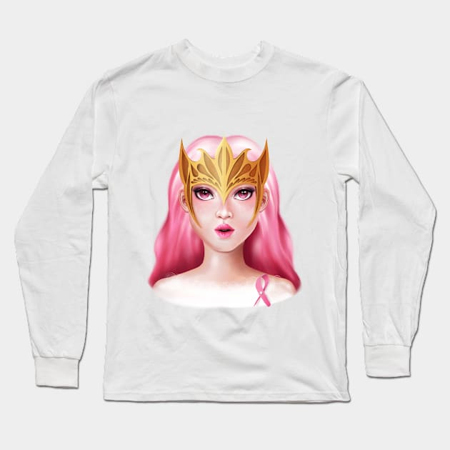 Cancer Warrior Long Sleeve T-Shirt by SabinasArts